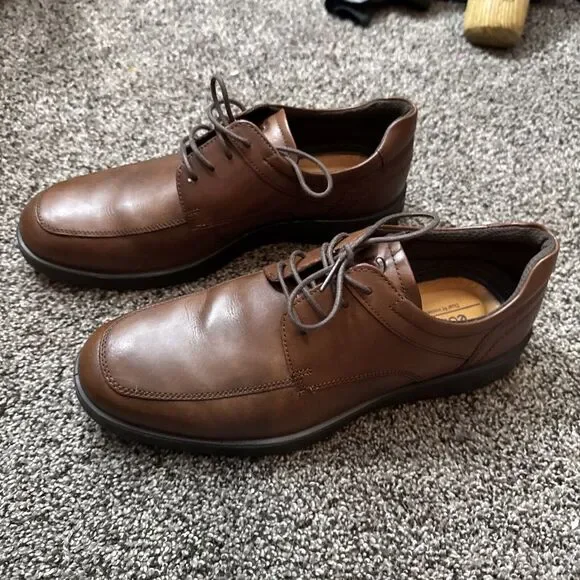 Ecco Men's Lite Hybrid Plain‎ Toe Tie Oxford Cognac New 41 7-7.5
